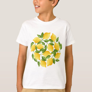 ウォーターカラーレモンリース Tシャツ