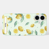 ウォーターカラーレモン名前をカスタムする Case-Mate iPhoneケース (裏面 (横))