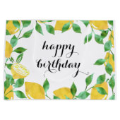 ウォーターカラーレモン大抱き枕 ラージペーパーバッグ (正面)