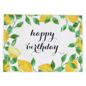 ウォーターカラーレモン大抱き枕 ラージペーパーバッグ (裏面)