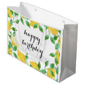 ウォーターカラーレモン大抱き枕 ラージペーパーバッグ (正面アングル)