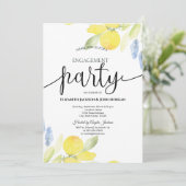 ウォーターカラーレモン婚約 招待状 (スタンド正面)
