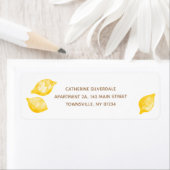 ウォーターカラーレモン差出人住所ラベル ラベル (インサイチュ)