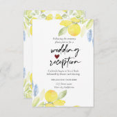 ウォーターカラーレモン披露宴 招待状 (正面/裏面)