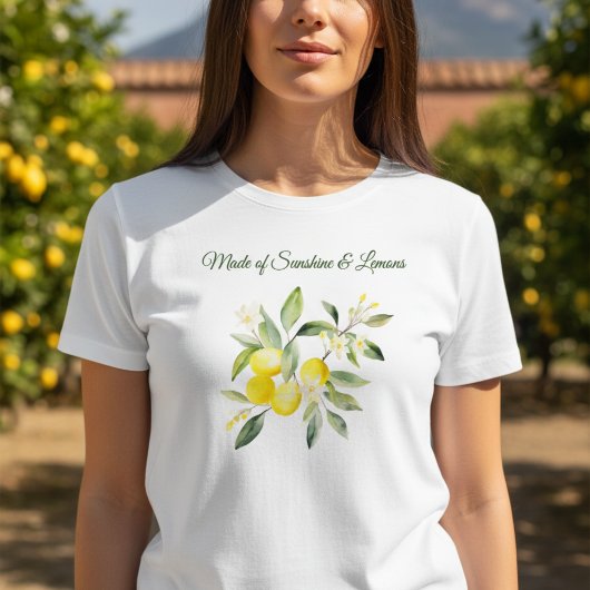 ウォーターカラーレモン柑橘類イタリア トライブレンドＴシャツ