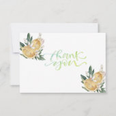 ウォーターカラーレモン植物学サンキューカード サンキューカード (正面)