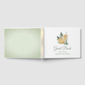 ウォーターカラーレモン植物性水玉模様 ゲストブック (全面)