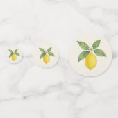 ウォーターカラーレモン誕生日 コンフェッティ (正面)