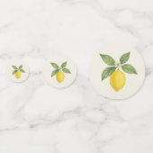 ウォーターカラーレモン誕生日 コンフェッティ (裏面)