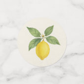 ウォーターカラーレモン誕生日 コンフェッティ (スモール正面)