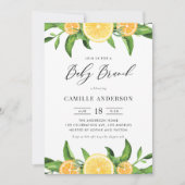 ウォーターカラーレモン&オレンジサマーベビーブランチ 招待状 (正面)