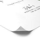 ウォーターカラーレモン&グリーンリーウェディングシャワーの恩恵 ポスター (角)