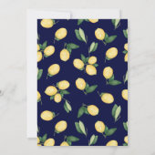 ウォーターカラーレモン&ネイビーブライダルシャワー 招待状 (裏面)