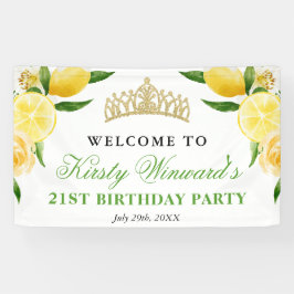 ウォーターカラーレモン&フラワーウェルカムバースデーパーティー 横断幕