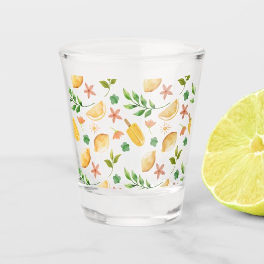 ウォーターカラーレモン&ポプシクル ショットグラス (正面)
