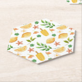 ウォーターカラーレモン&ポプシクル ペーパーコースター (アングル)