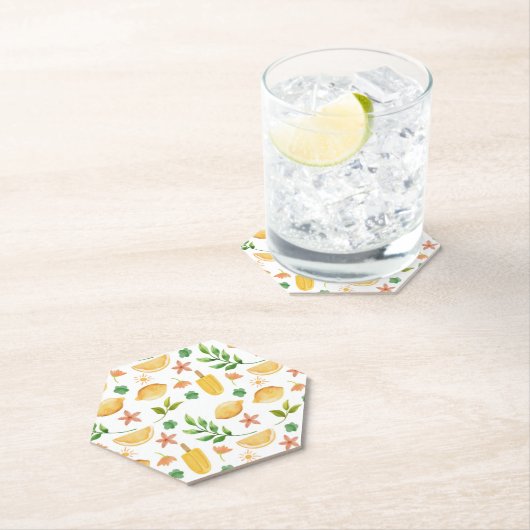 ウォーターカラーレモン&ポプシクル ペーパーコースター (インサイチュ)
