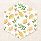 ウォーターカラーレモン&ポプシクル ペーパーコースター (正面)