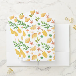 ウォーターカラーレモン&ポプシクル ポケットフォルダー