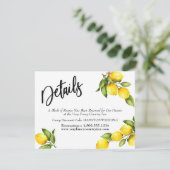 ウォーターカラーレモ結婚ンス詳細タイポグラフィ セーブザデート (スタンド正面)