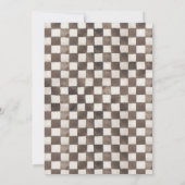 ウォーターカラーレースカー誕生日招待状 招待状 (裏面)