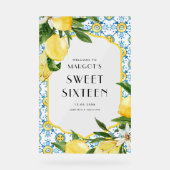 ウォーターカラーレ地中海のモンズスイーツ16パーティー アクリルサイン (正面)