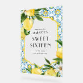 ウォーターカラーレ地中海のモンズスイーツ16パーティー アクリルサイン (傾斜)