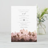 ウォーターカラーロサンゼルス·カ結婚リフォルニア市 招待状 (スタンド正面)