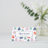 ウォーターカラーロックズコーラル&ブルージュエリーデザイナー 名刺 (スタンド正面)