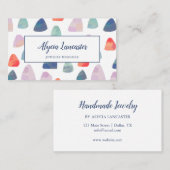 ウォーターカラーロックズコーラル&ブルージュエリーデザイナー 名刺 (正面/裏面)