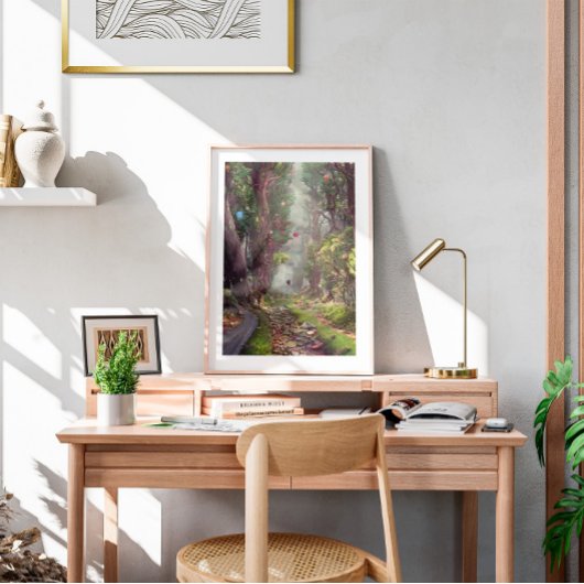 ウォーターカラーロックロードウォールアート ポスター