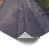 ウォーターカラーロックロードウォールアート ポスター (角)