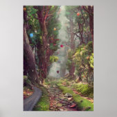 ウォーターカラーロックロードウォールアート ポスター (正面)