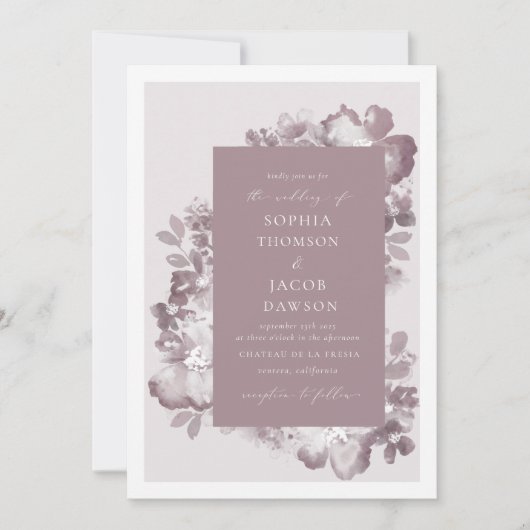 ウォーターカラーロマンス招待状 招待状 (正面)