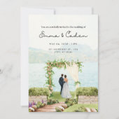 ウォーターカラーロマンチックarchway結婚式招待状 招待状 (正面)