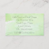 ウォーターカラーローズブドビジネスカード 名刺 (裏面)