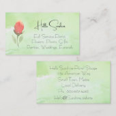 ウォーターカラーローズブドビジネスカード 名刺 (正面/裏面)