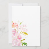 ウォーターカラーローズブーケ結婚式招待状 招待状 (裏面)