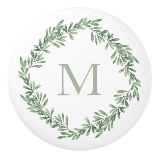 ウォーターカラーローズマリーリース セラミックノブ (正面)