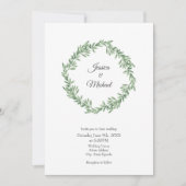 ウォーターカラーローズマリーリース 招待状 (正面)