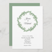 ウォーターカラーローズマリーリース 招待状 (正面/裏面)