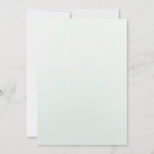 ウォーターカラーローゼスセージ緑フローラルキンセアナラ 招待状 (裏面)