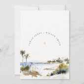 ウォーターカラーロードアイランド統一された州結婚ズ 招待状 (裏面)