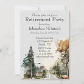 ウォーターカラーロードリタイアメントパーティの招待状 招待状 (正面)