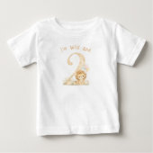 ウォーターカラーワイルドと2歳の誕生日ベビー服 ベビーTシャツ (正面)