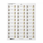 ウォーターカラーワイルドフラワーガーデンフローラ差出人住所 ラベル (フルシート)