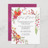 ウォーターカラーワイルドフラワーズゲ結婚スト詳細 エンクロージャーカード (正面/裏面)