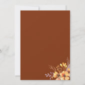 ウォーターカラーワイルドフローラテラコッタブライダルシャワー 招待状 (裏面)