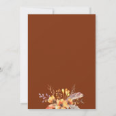 ウォーターカラーワイルドフローラテラコッタ結婚ズ 招待状 (裏面)