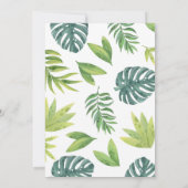 ウォーターカラーワイルドワンサファリ1st誕生日招待状 招待状 (裏面)